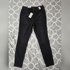 Judy Blue Black Button Fly Jeans,Skinny Fit, 11/30, 12, NWT JB82316